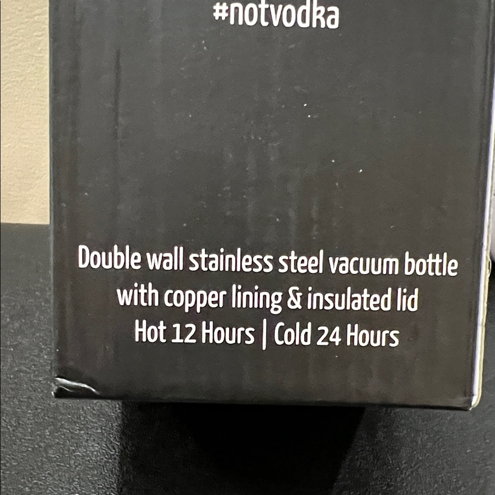 Not Vodka | Glittery Black Insulated Water Bottle | 25oz - Picture 4 of 9